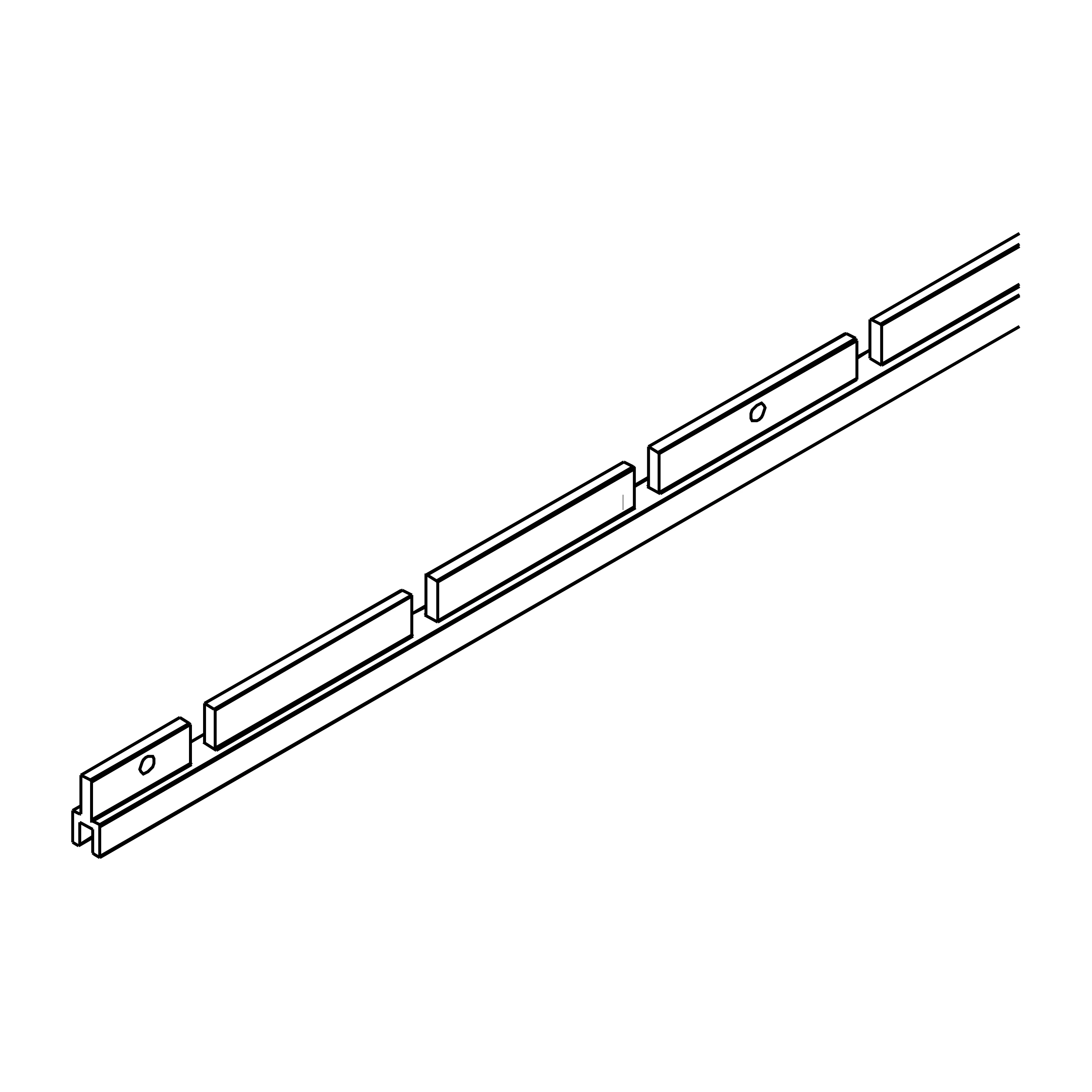 96" Suspension Bar for 3/8" FeltWorks® Blades