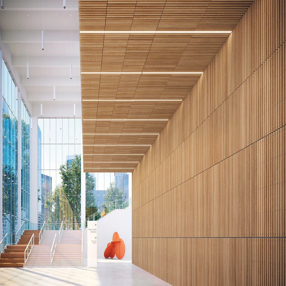 WoodWorks® Grille - Forté Veneered 3-Slat Ceiling Panels